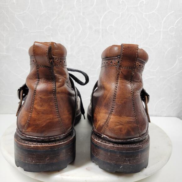 Frye George Norwegian‎ Hiker Boots Mens 13 Brown Buckle Leather main image 7